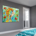 malarstwo olejne kobieta z muszlą