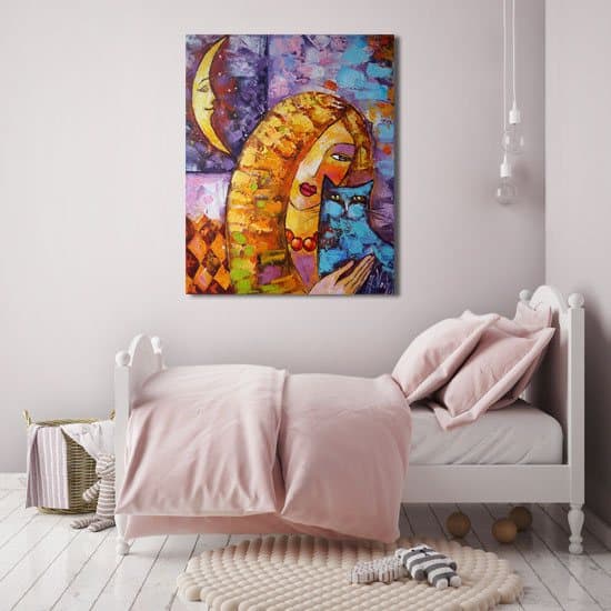 Co powiesić nad łóżkiem? Co wybrać na ścianę sypialni? 2 Obrazy ręcznie malowane do sypialni