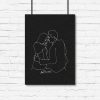 Obraz ze szkicem zakochanej pary 2 obraz zakochaną parą do sypialni