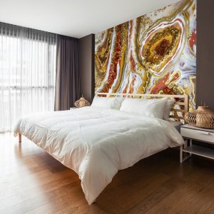 Fakturowany obraz z żywicy z kryształami w stylu GEODE 18