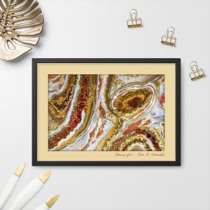 Fakturowany obraz z żywicy z kryształami w stylu GEODE 13