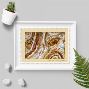 Fakturowany obraz z żywicy z kryształami w stylu GEODE 15