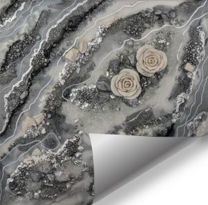 Trójwymiarowy obraz malowany żywicą z różami 13