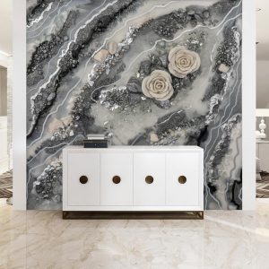 Trójwymiarowy obraz malowany żywicą z różami 15