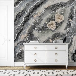 Trójwymiarowy obraz malowany żywicą z różami 16