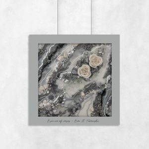 Trójwymiarowy obraz malowany żywicą z różami 9