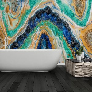 Tryptyk z żywicy z kolorowymi kamyczkami w stylu GEODE 16 Tryptyk z żywicy z kolorowymi kamyczkami w stylu GEODE 18