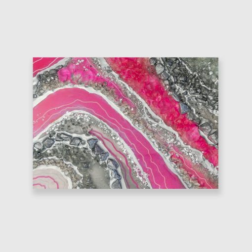 Obraz geode art - Różowa abstrakcja