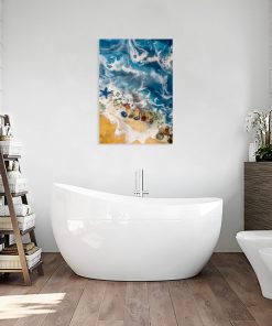 Obraz resin sea z plażą i muszelkami