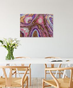 Obraz geode art z abstrakcją do sypialni