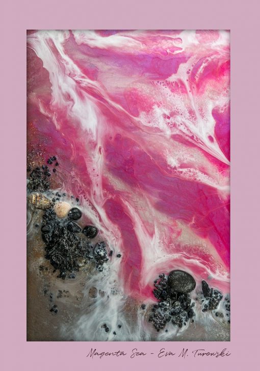 Plakat z motywem różowego morza