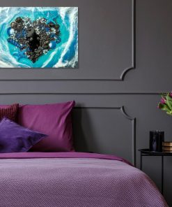 Obraz z morzem i sercem