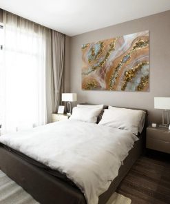 Obraz w stylu geode art - Abstrakcja z kamyczkami