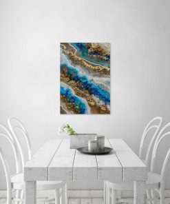 Obraz geode art z abstrakcyjnymi kryształkami