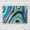 Obraz resin art z niebieskimi kamieniami 1 Obraz z abstrakcją w niebieskich barwach