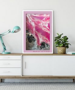 Plakat - Różowe morze i plaża