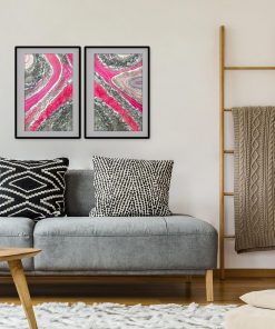 Plakat dyptyk z malarstwem żywicznym