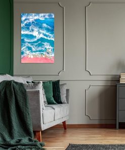 Dekoracja do salonu resin sea obraz morze z kamieniami