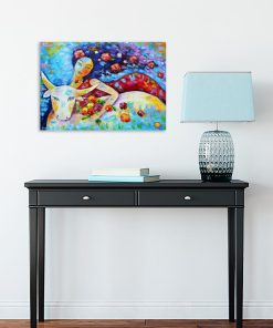 Obraz z Zeusem i dziewczyną do salonu