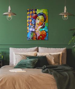 Replika obrazu Anny Wach - Panna z kotem