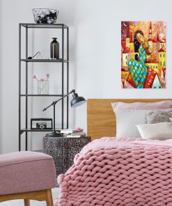 Replika obrazu z muzykiem na dachu