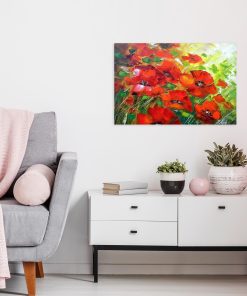 czerwone maki na obrazie