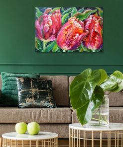 Kopia obrazu - tulipany do powieszenia w sypialni