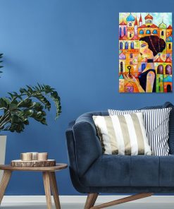 Obraz z budowlami Orientu do powieszenia w salonie