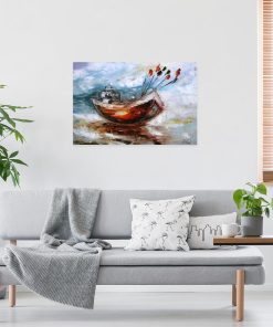 Obraz z kutrem rybackim