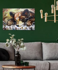 Obraz z małym niedźwiadkiem