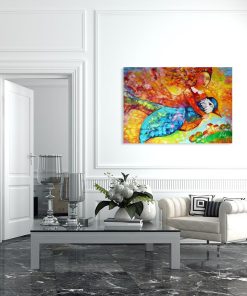 Obraz z wielkim ptakiem do powieszenia w poczekalni