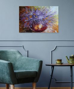 Obraz z wrzosami do sypialni