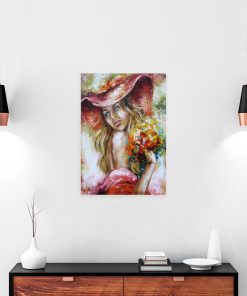 Reprodukcja obrazu z dziewczyną w kapeluszu