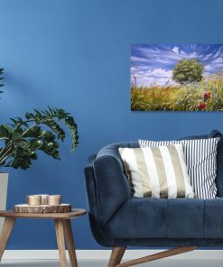 Obraz z chabrami i makami