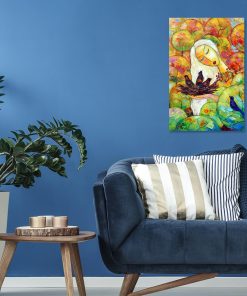 Obraz z dziewczyną do upiększenia salonu