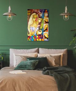 Obraz z dziewczyną o blond włosach