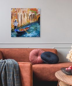 Obraz z gondolą na kanale na ścianę do poczekalni
