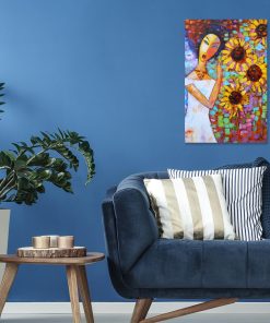 Obraz z kwiatami do upiększenia sypialni