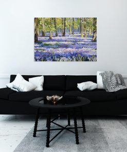 Replika obrazu z kwiatami pod drzewami