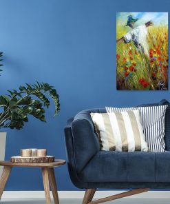 Reprodukcja obrazu z motywem stracha w zbożu