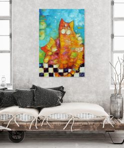 Obraz z motywem kotów do dekoracji salonu